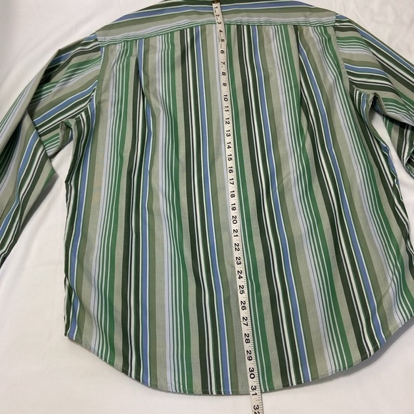 GAP,CLASSIC FIT,LONG SLEEVE,GREEN,TAN & STRIPED,BUTTON UP SHIRT.SIZE-L - Picture 6 of 10